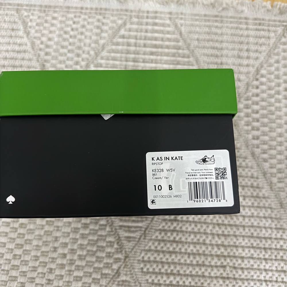 Kate Spade Navy and Cream Sneakers with Pink and Green Accents - Picture 4 of 4